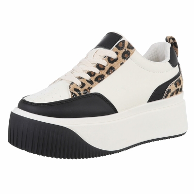 Sneakers cu platforma - negru dama