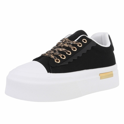 Sneakers cu talpa groasa - negru dama