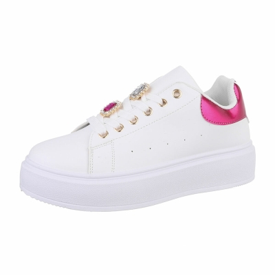 Sneakers talpa groasa - whitefuchsia dama