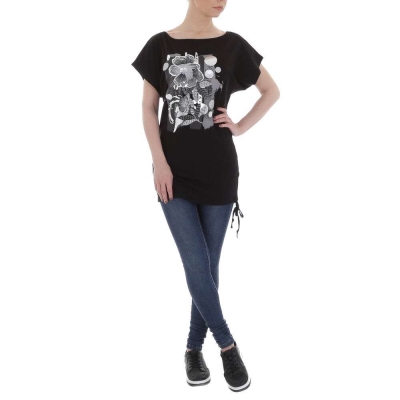 TShirt GLO STORY negru dama