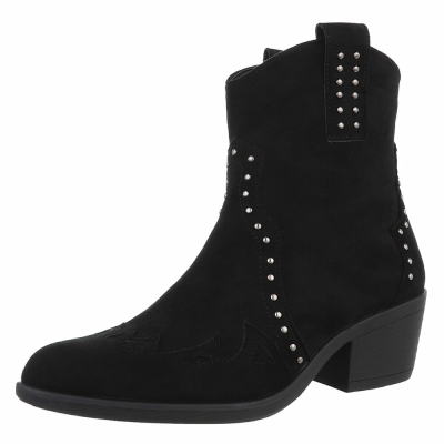 Western- & Cizme Biker - blacksuede dama