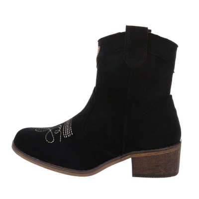 Ciocate cowboy - & Cizme Biker - negru dama