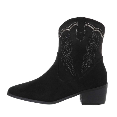 Western- & Cizme Biker - negru dama