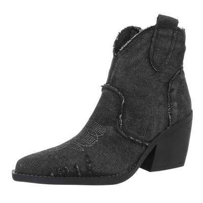 Western- & Cizme Biker - negru dama