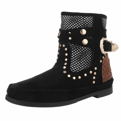 Western- & Cizme Biker - negru dama