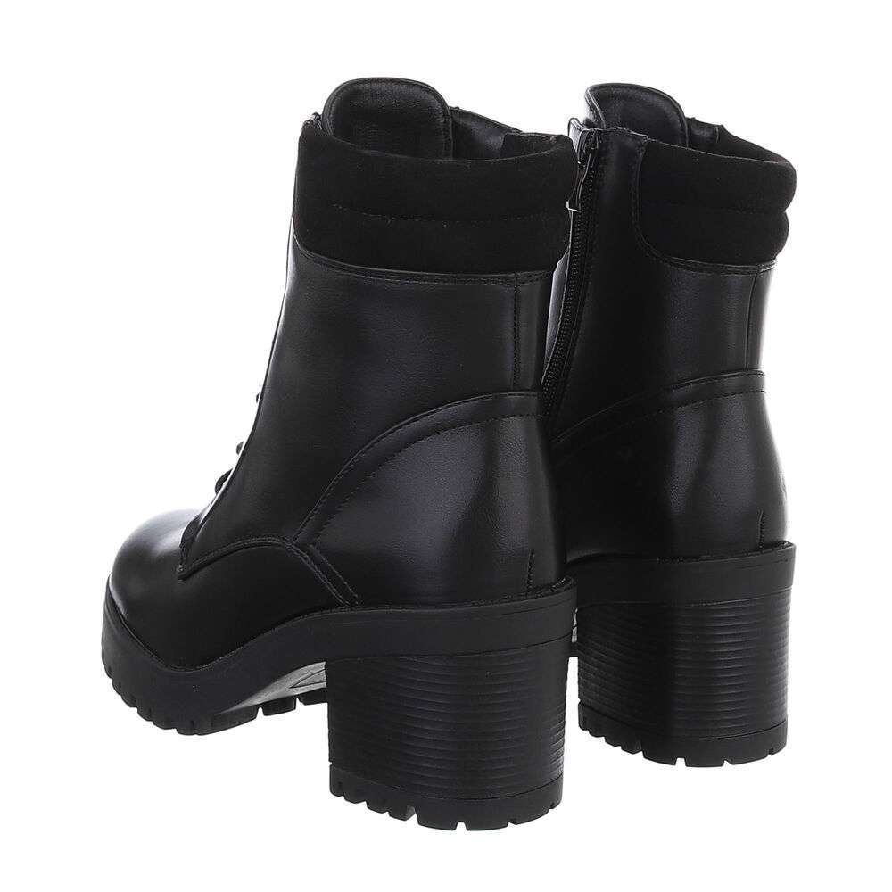 Botine cu toc gros - negru dama