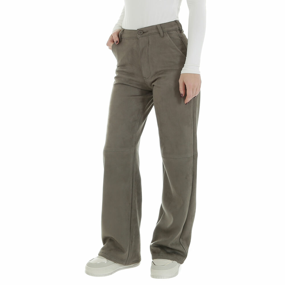 Pantaloni piele ecologica Laulia - gri dama