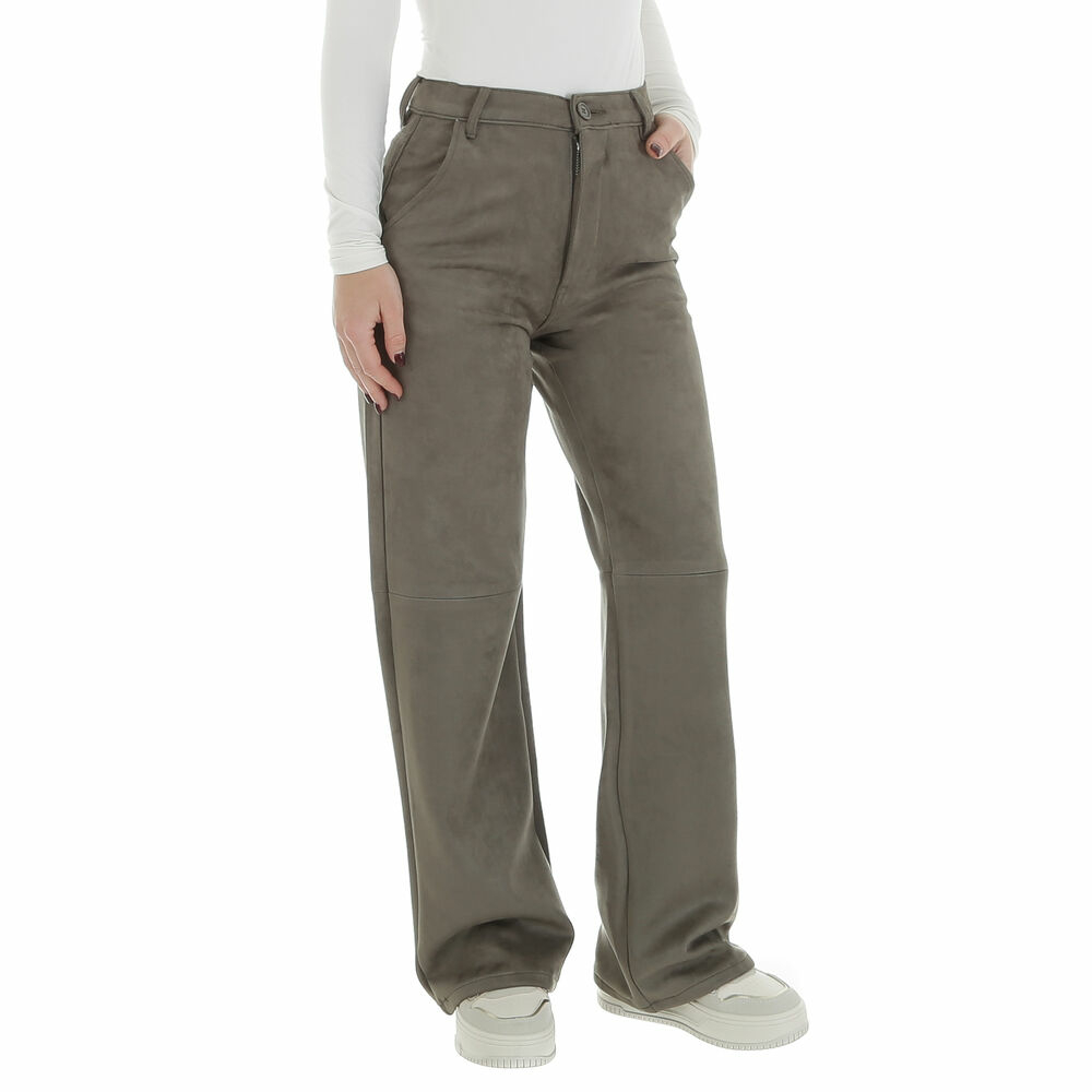 Pantaloni piele ecologica Laulia - gri dama