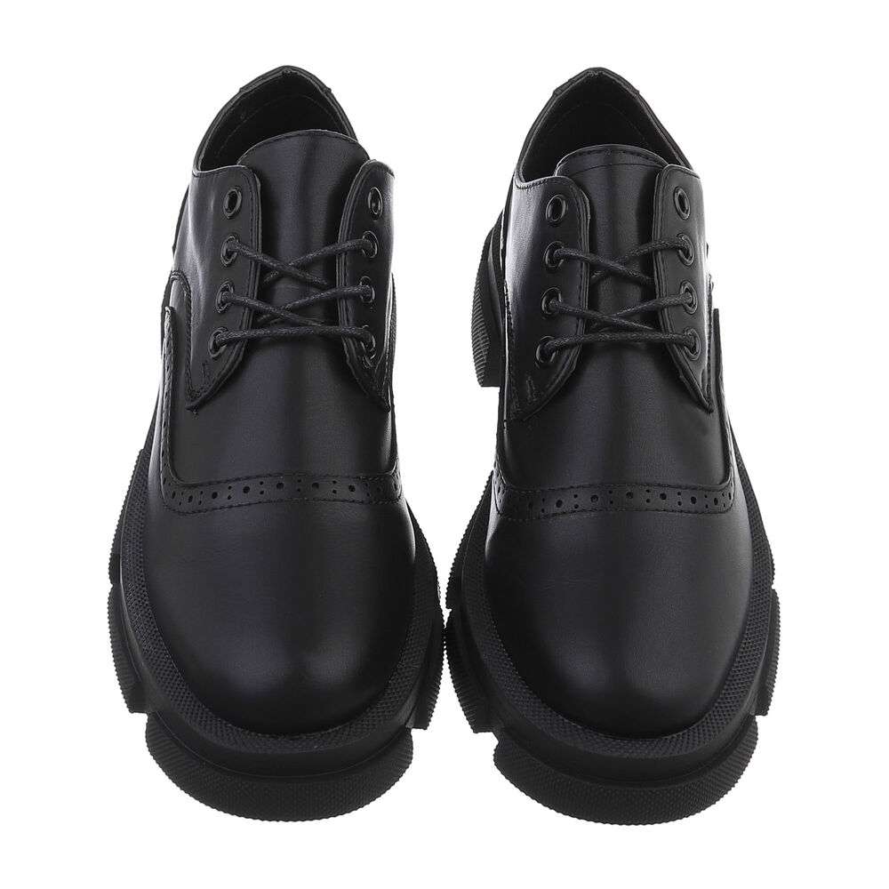 Pantofi office cu toc gros - negru dama