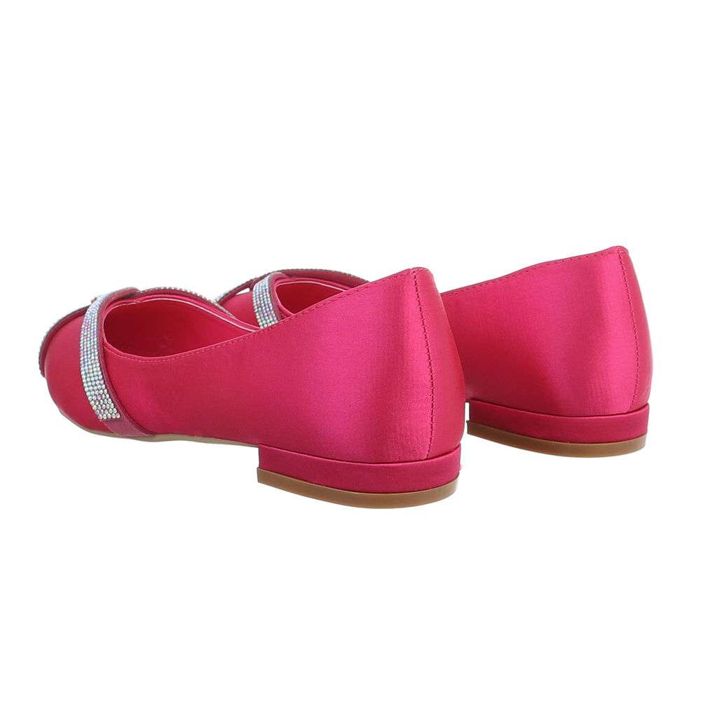 Balerini eleganti cu strasuri - roz fuchsia dama