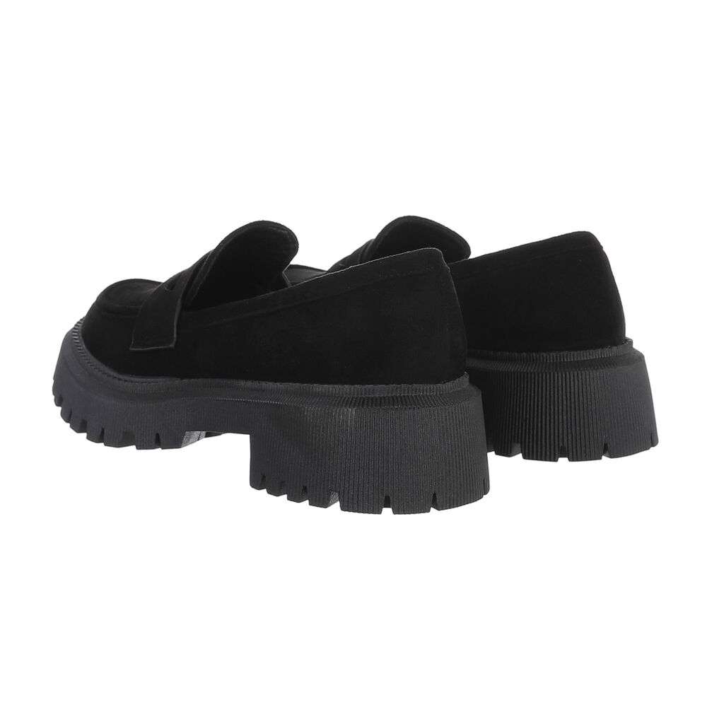 Pantofi office cu toc gros - negru dama