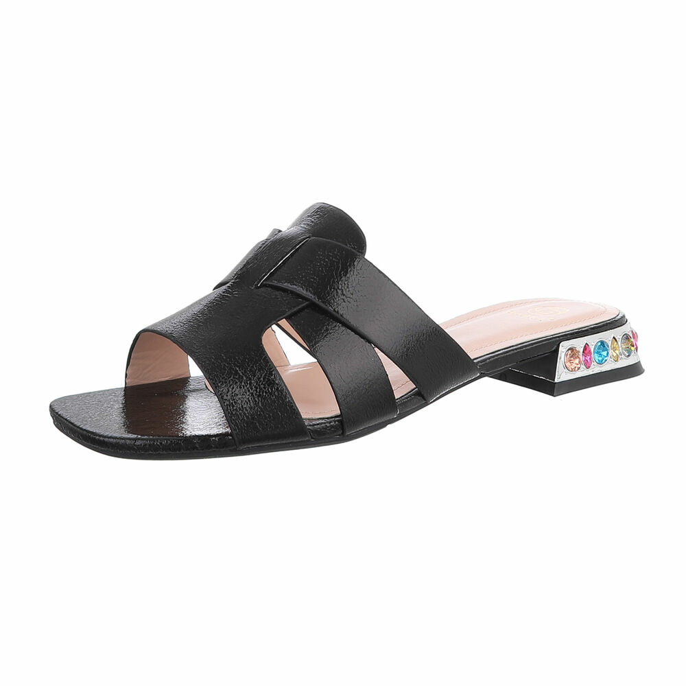 Sandale joase plat - negru dama