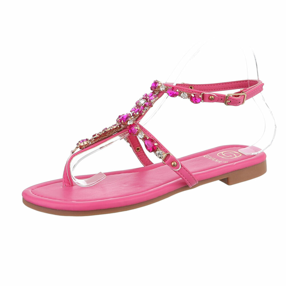 Sandale joase plat - roz fuchsia dama