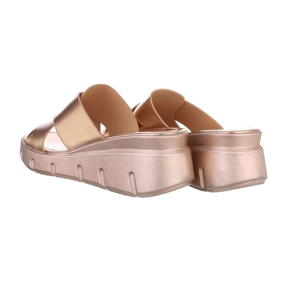 Sandale platforma - auriu rose dama