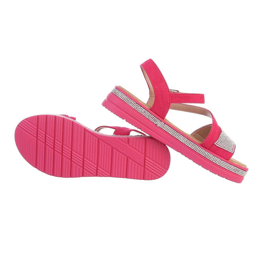 Sandale platforma - roz fuchsia dama