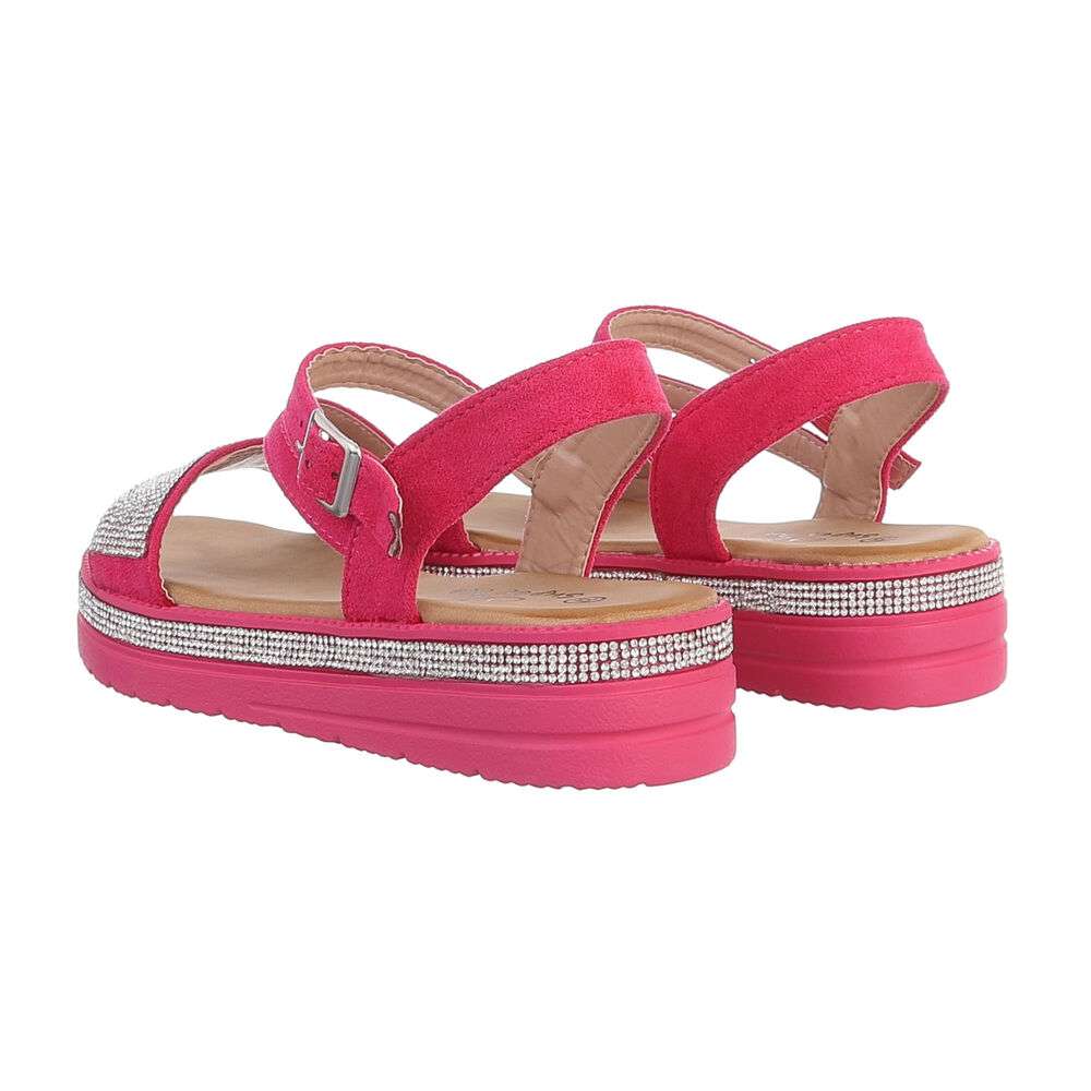 Sandale platforma - roz fuchsia dama