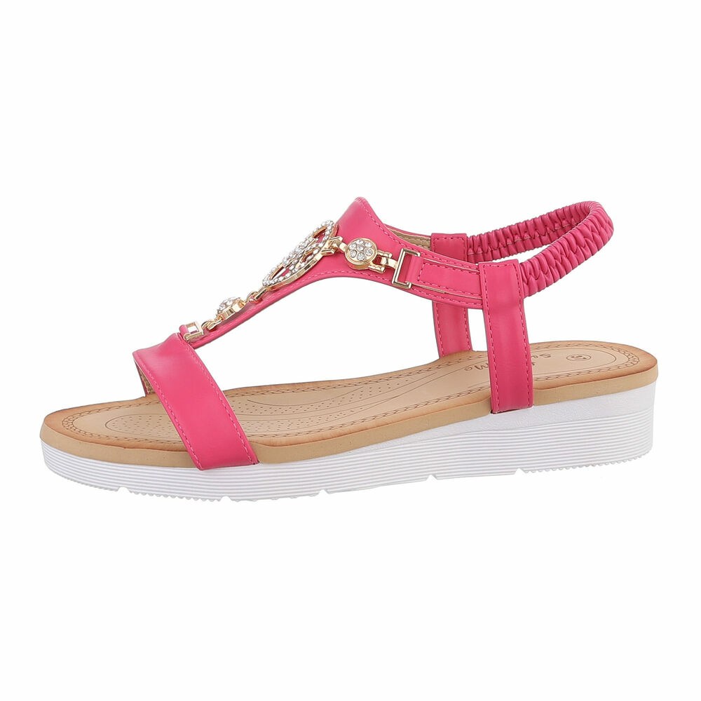 Sandale platforma - roz fuchsia dama