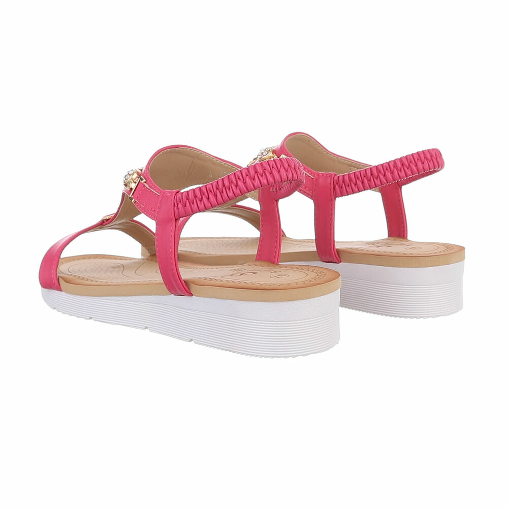 Sandale platforma - roz fuchsia dama