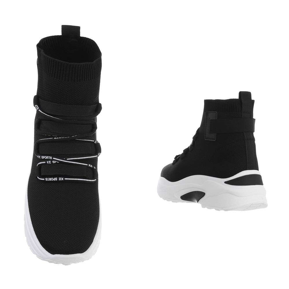 Sneakers cu platforma - negru dama