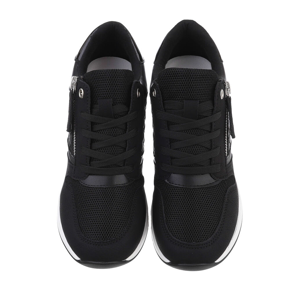 Sneakers inalti- negru dama