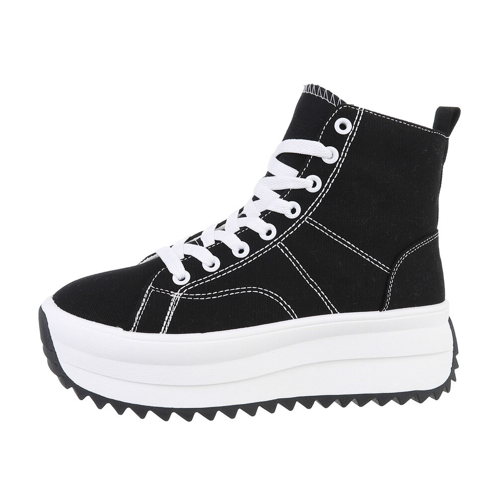 Sneakers inalti- negru dama