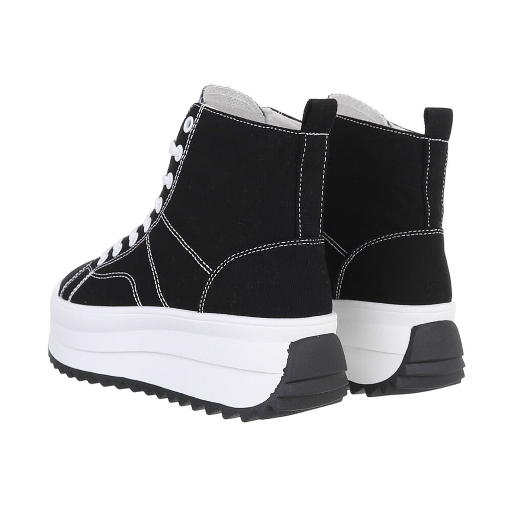 Sneakers inalti- negru dama