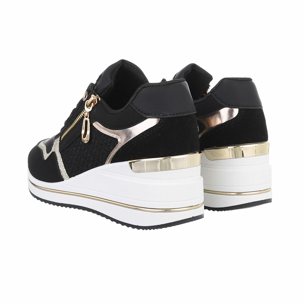 Sneakers inalti- negru dama