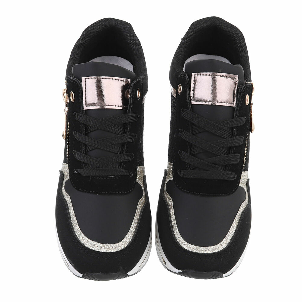 Sneakers inalti- negru dama