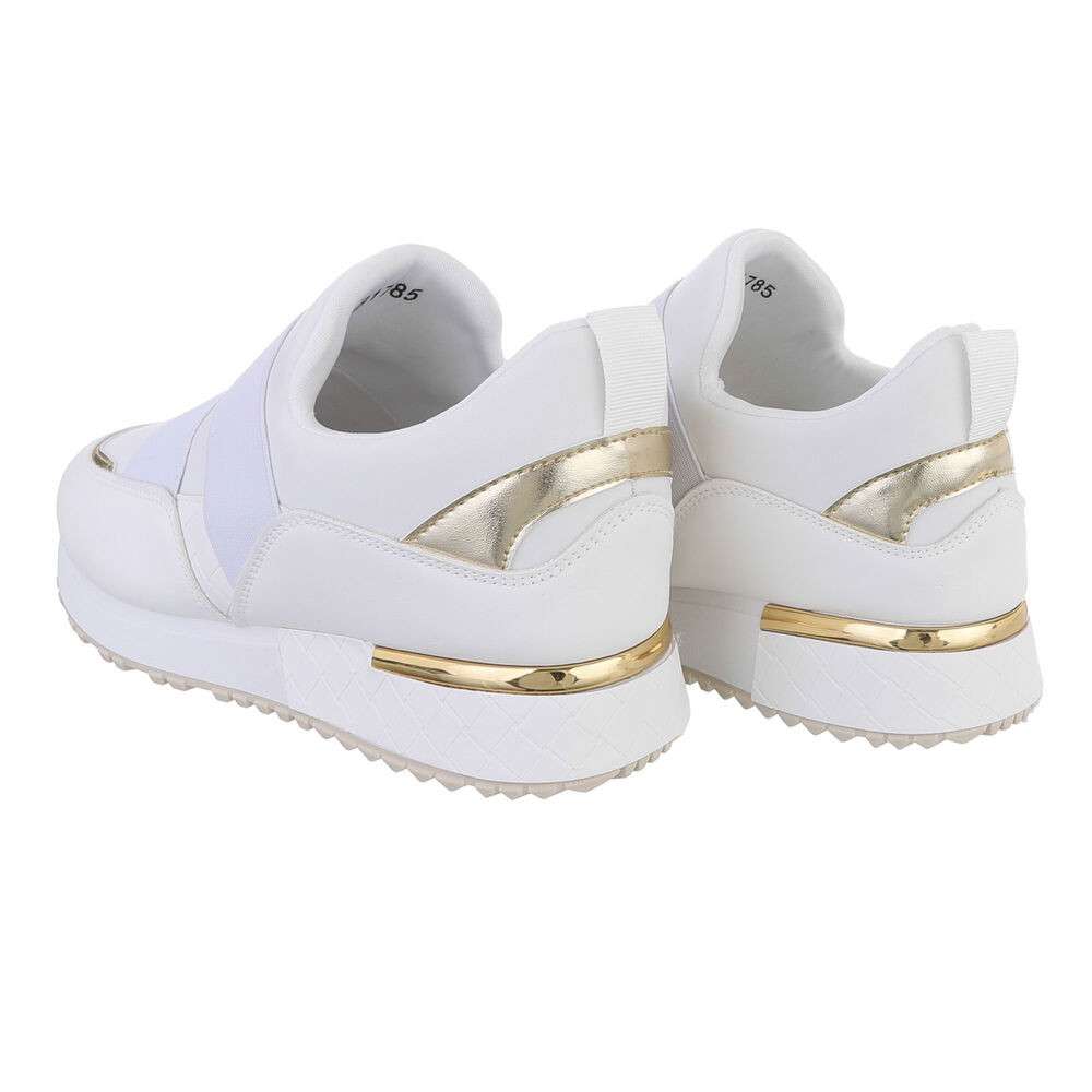 Sneakers fashion cu platforma - alb dama