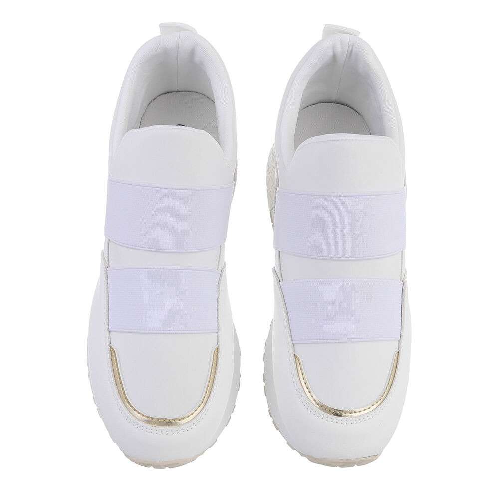 Sneakers fashion cu platforma - alb dama