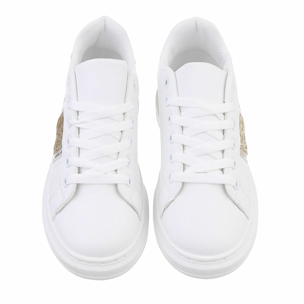 Sneakers cu sclipici - auriu dama