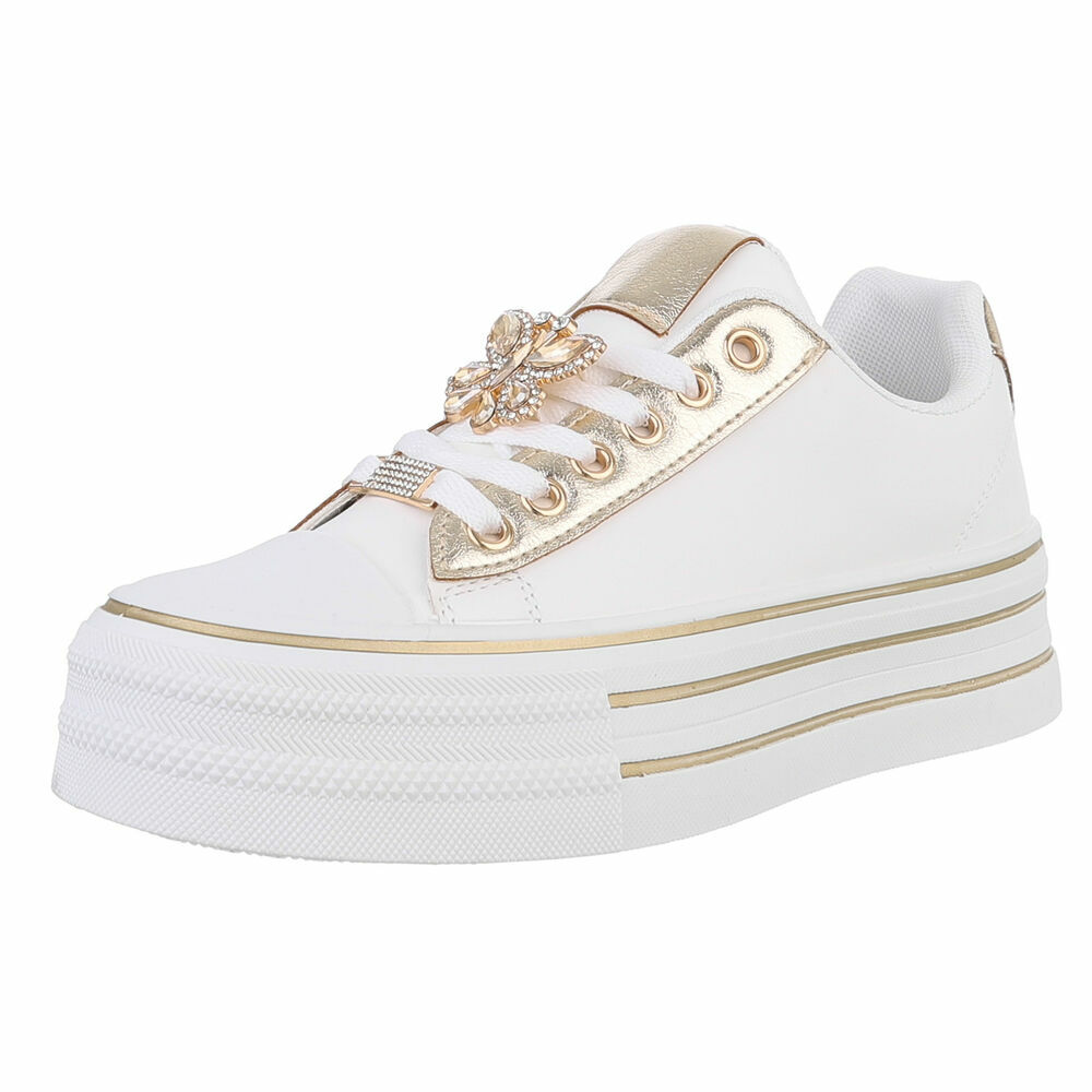 Sneakers cu platforma - auriu dama