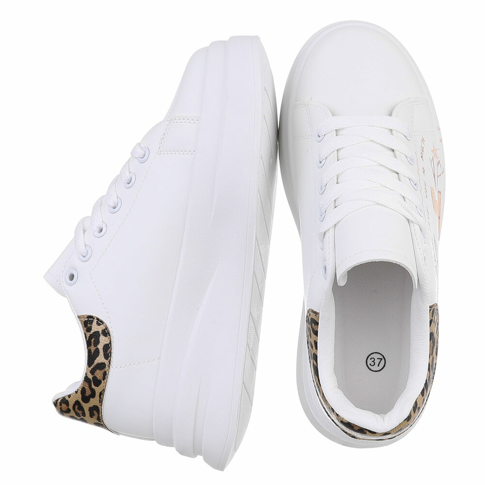 Sneakers fashion cu imprimeu - imprimeu leopard dama