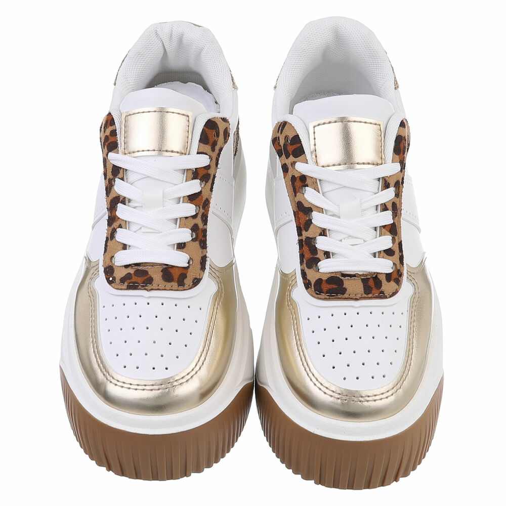 Sneakers cu talpa groasa - imprimeu leopard dama