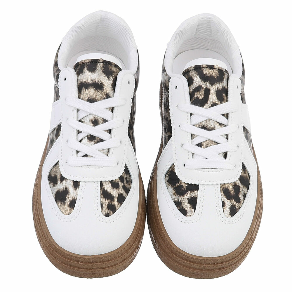 Sneakers josi - leopard alb dama