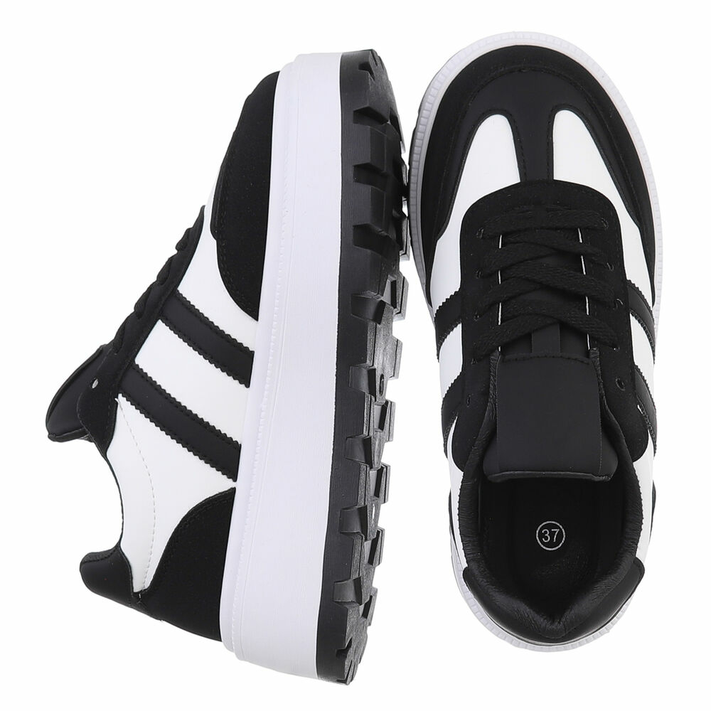 Sneakers cu talpa groasa - negru dama