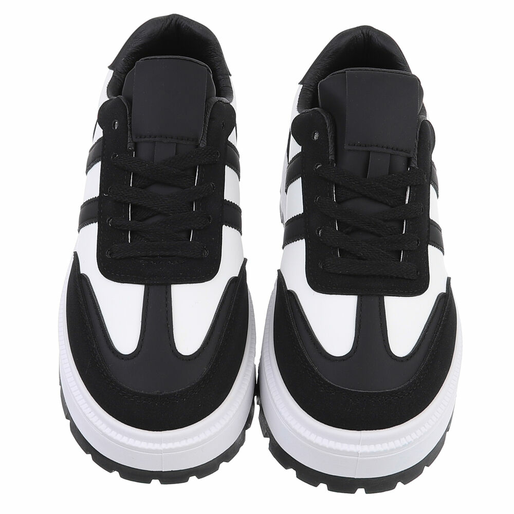 Sneakers cu talpa groasa - negru dama