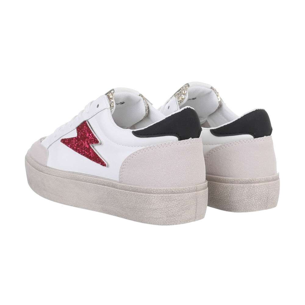 Sneakers cu paiete - peachred dama