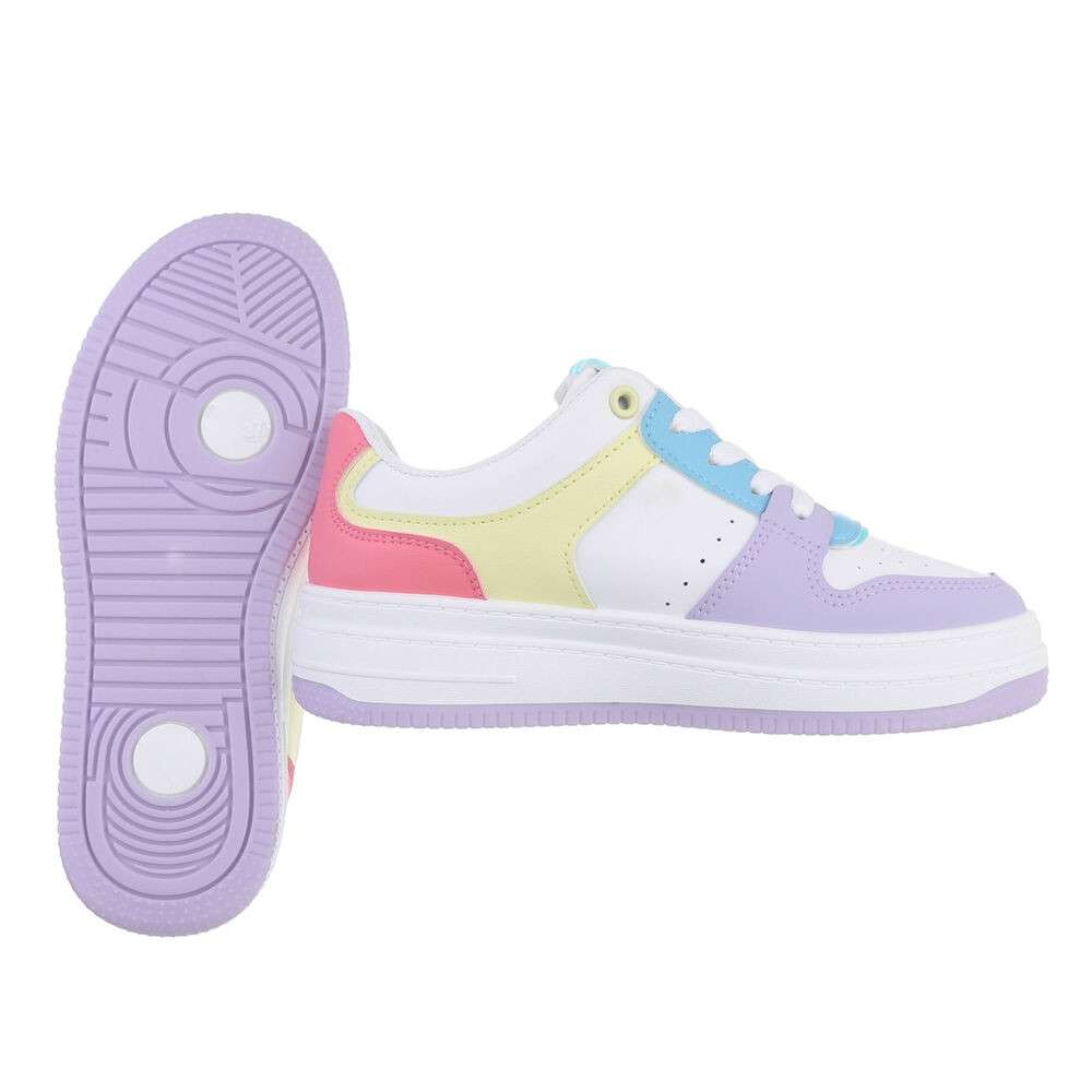 Sneakers colorati cu platforma - violet dama