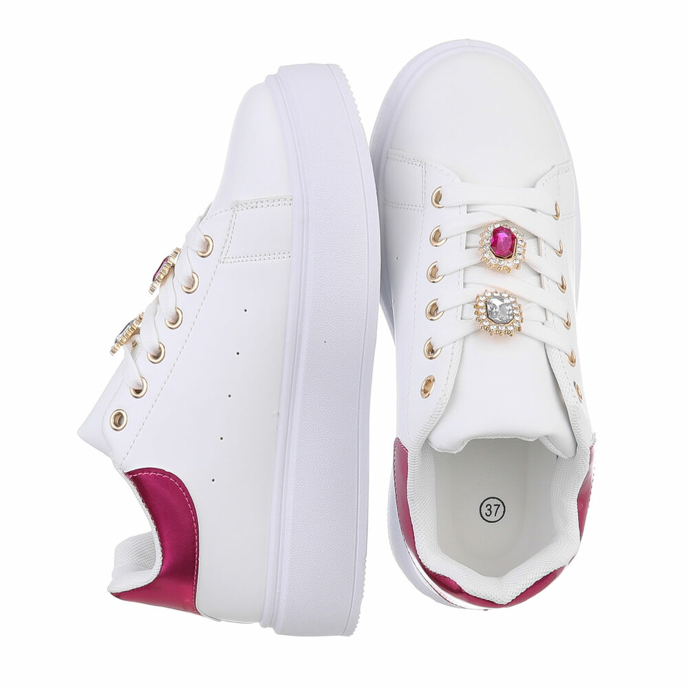 Sneakers talpa groasa - whitefuchsia dama