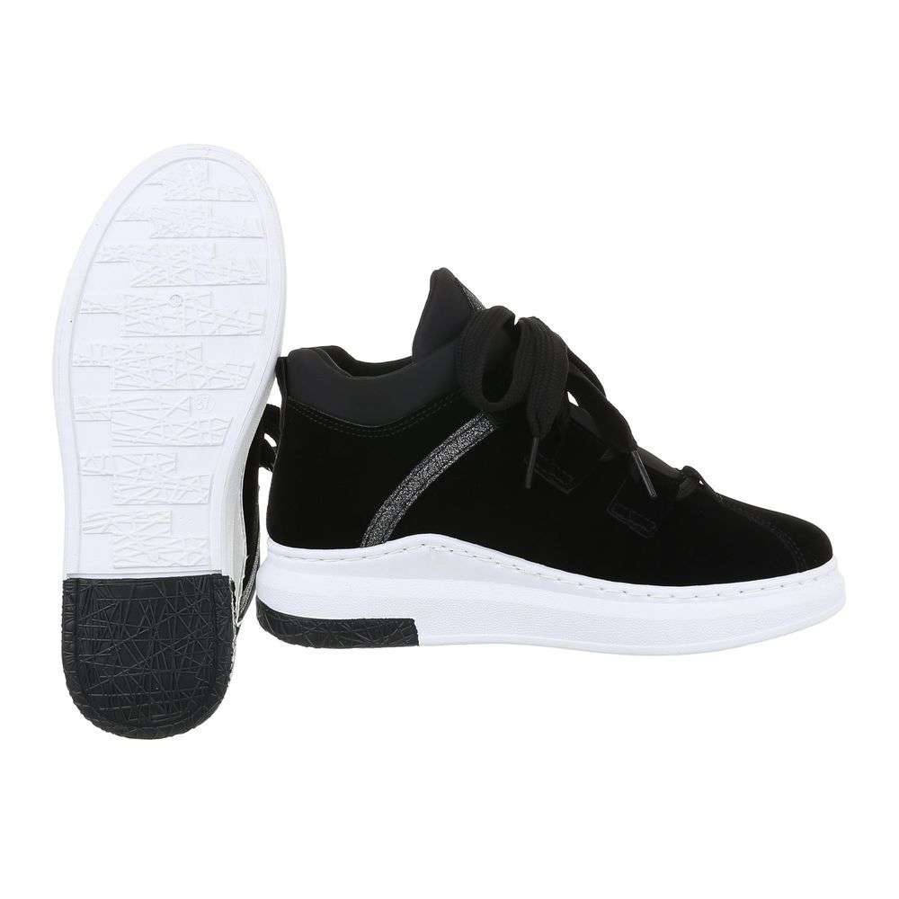 Sneakers inalti- negru dama