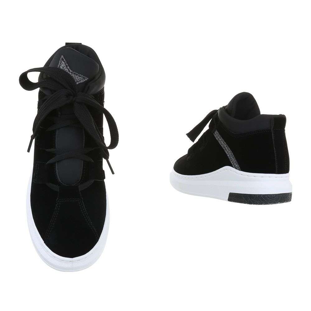 Sneakers inalti- negru dama