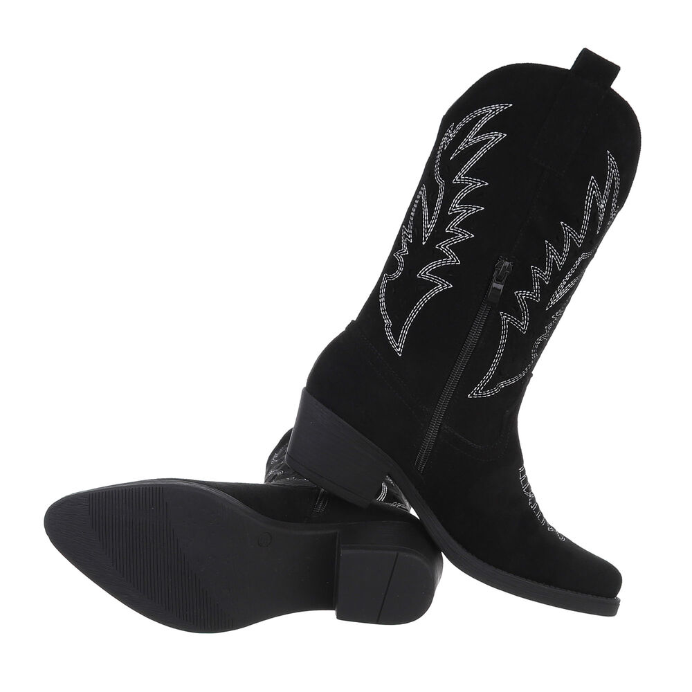 Western- & Cizme Biker - negru dama