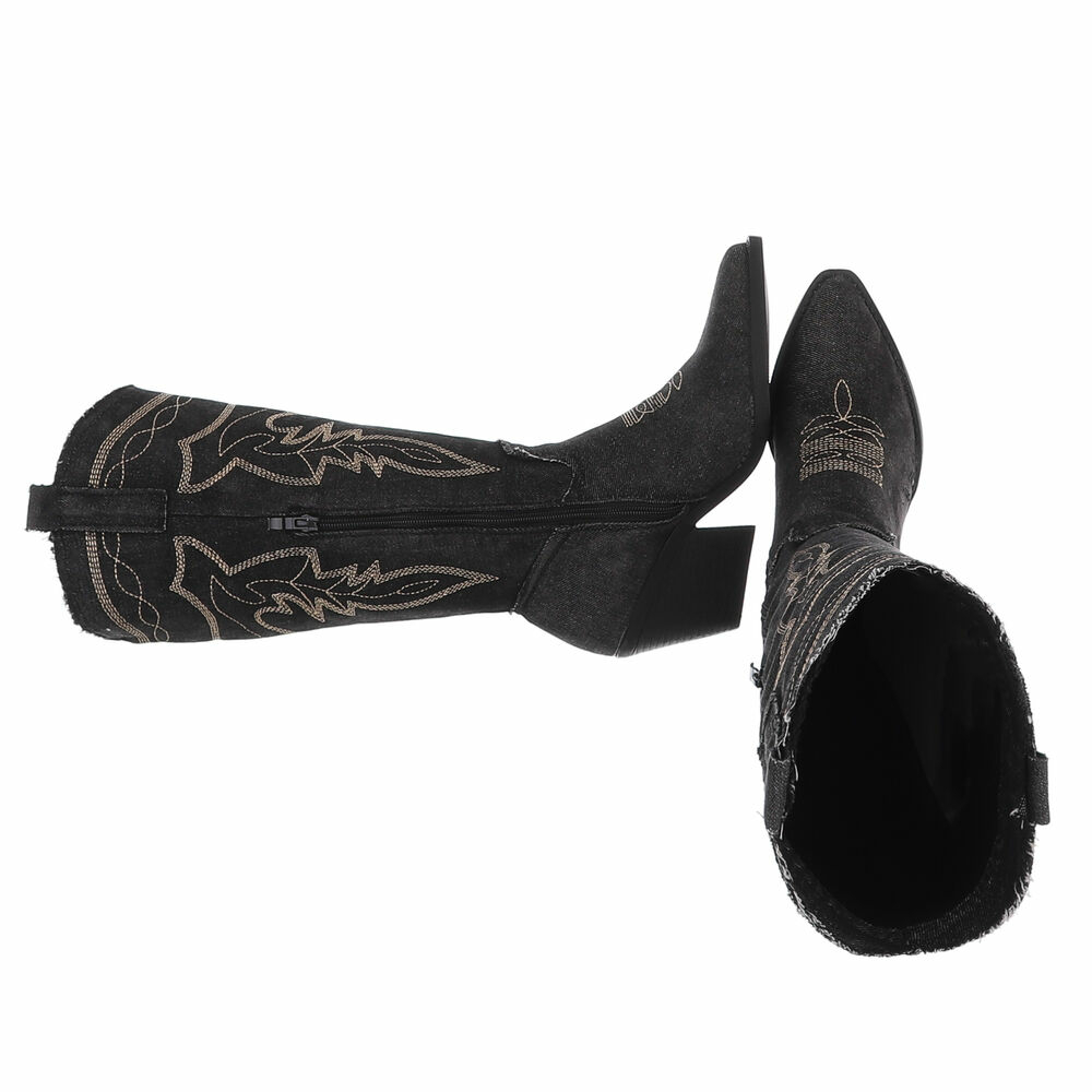 Western- & Cizme Biker - negru dama