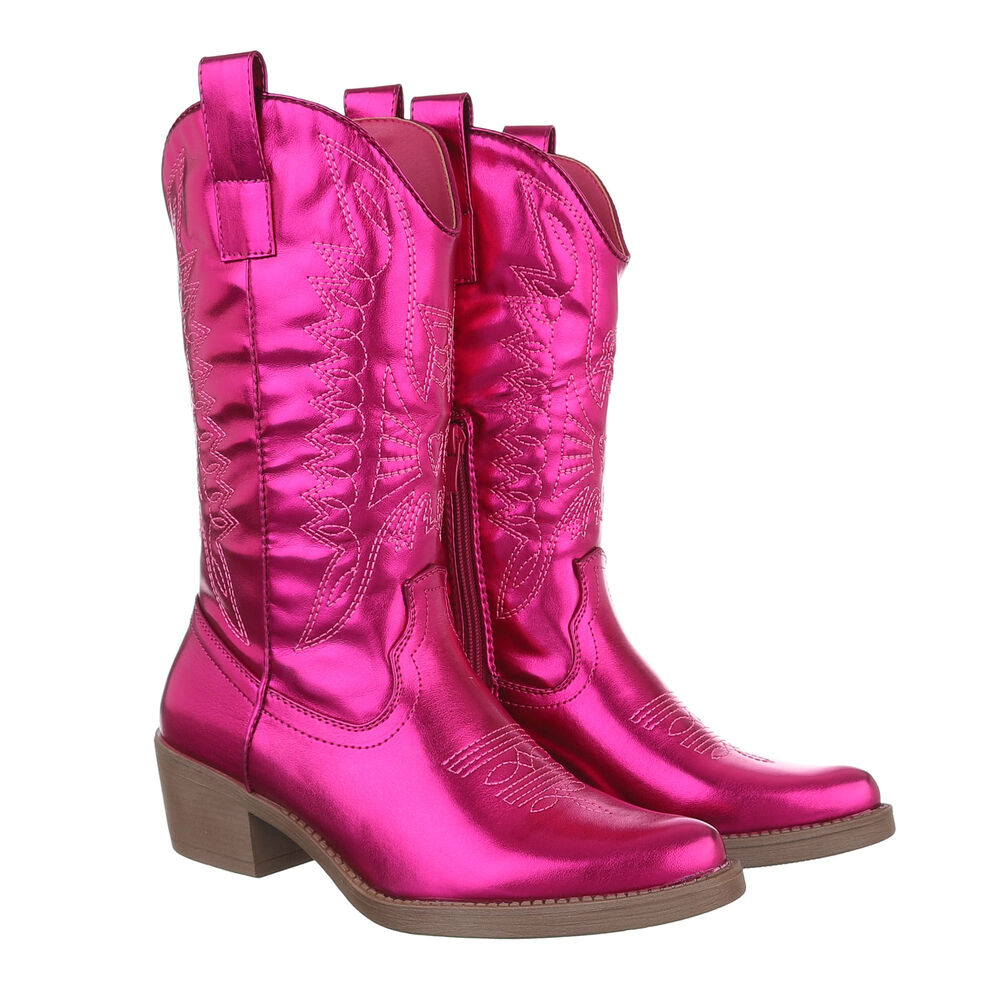 Western- & Cizme Biker - roz fuchsia dama